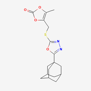 4-({[5-(1-adamantyl)-1,3,4-oxadiazol-2-yl]thio}methyl)-5-methyl-1,3-dioxol-2-one