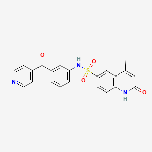 N-(3-isonicotinoylphenyl)-4-methyl-2-oxo-1,2-dihydro-6-quinolinesulfonamide