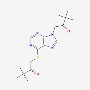 1-{[9-(3,3-dimethyl-2-oxobutyl)-9H-purin-6-yl]thio}-3,3-dimethyl-2-butanone