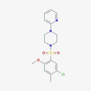 1-[(5-chloro-2-methoxy-4-methylphenyl)sulfonyl]-4-(2-pyridinyl)piperazine