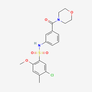 5-chloro-2-methoxy-4-methyl-N-[3-(4-morpholinylcarbonyl)phenyl]benzenesulfonamide