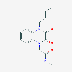 2-(4-butyl-2,3-dioxo-3,4-dihydro-1(2H)-quinoxalinyl)-N-methylacetamide