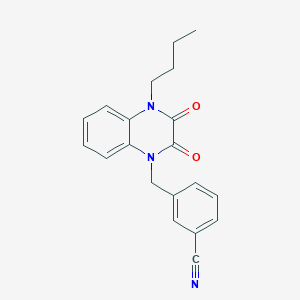 3-[(4-butyl-2,3-dioxo-3,4-dihydro-1(2H)-quinoxalinyl)methyl]benzonitrile