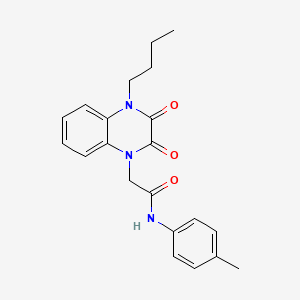 2-(4-butyl-2,3-dioxo-3,4-dihydro-1(2H)-quinoxalinyl)-N-(4-methylphenyl)acetamide