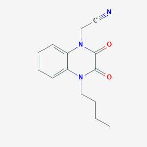 (4-butyl-2,3-dioxo-3,4-dihydro-1(2H)-quinoxalinyl)acetonitrile