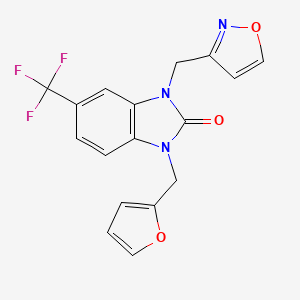 1-(2-furylmethyl)-3-(3-isoxazolylmethyl)-5-(trifluoromethyl)-1,3-dihydro-2H-benzimidazol-2-one