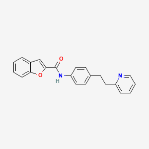 N-{4-[2-(2-pyridinyl)ethyl]phenyl}-1-benzofuran-2-carboxamide