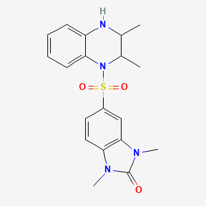 5-[(2,3-dimethyl-3,4-dihydro-1(2H)-quinoxalinyl)sulfonyl]-1,3-dimethyl-1,3-dihydro-2H-benzimidazol-2-one