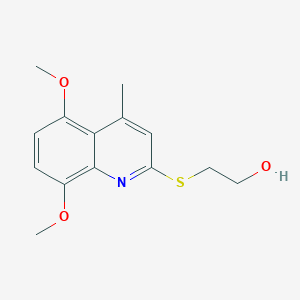 2-[(5,8-dimethoxy-4-methyl-2-quinolinyl)thio]ethanol