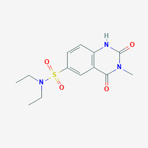 N,N-diethyl-3-methyl-2,4-dioxo-1,2,3,4-tetrahydro-6-quinazolinesulfonamide