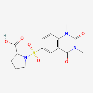 1-[(1,3-dimethyl-2,4-dioxo-1,2,3,4-tetrahydro-6-quinazolinyl)sulfonyl]proline