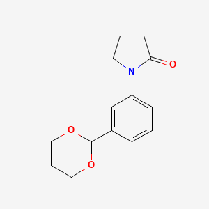 1-[3-(1,3-dioxan-2-yl)phenyl]-2-pyrrolidinone