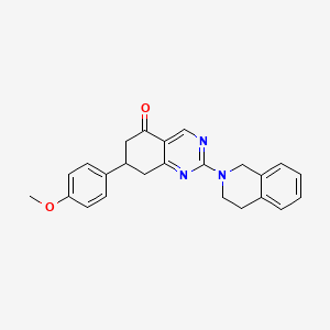 2-(3,4-dihydroisoquinolin-2(1H)-yl)-7-(4-methoxyphenyl)-7,8-dihydroquinazolin-5(6H)-one