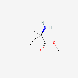 B589227 (1R,2R)-Methyl 1-amino-2-ethylcyclopropanecarboxylate CAS No. 138457-96-2