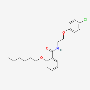 N-[2-(4-chlorophenoxy)ethyl]-2-(hexyloxy)benzamide