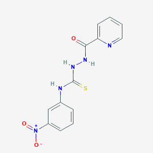 molecular formula C13H11N5O3S B5892321 N-(3-nitrophenyl)-2-(2-pyridinylcarbonyl)hydrazinecarbothioamide 