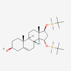 B589236 (3beta,17beta)-15,17-Bis{[tert-butyl(dimethyl)silyl]oxy}androst-5-en-3-ol CAS No. 65429-25-6