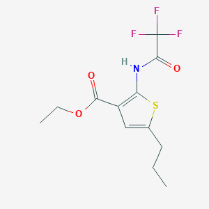 molecular formula C12H14F3NO3S B5892382 ethyl 5-propyl-2-[(trifluoroacetyl)amino]-3-thiophenecarboxylate 