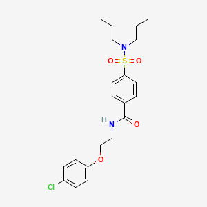 N-[2-(4-chlorophenoxy)ethyl]-4-(dipropylsulfamoyl)benzamide