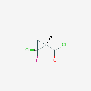 molecular formula C5H5Cl2FO B589241 (1S,2S)-2-Chloro-2-Fluoro-1-Methylcyclopropanecarbonyl Chloride CAS No. 130340-07-7