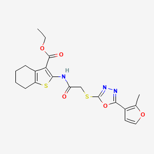 ethyl 2-[({[5-(2-methyl-3-furyl)-1,3,4-oxadiazol-2-yl]thio}acetyl)amino]-4,5,6,7-tetrahydro-1-benzothiophene-3-carboxylate