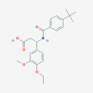 molecular formula C23H29NO5 B5892442 3-[(4-TERT-BUTYLPHENYL)FORMAMIDO]-3-(4-ETHOXY-3-METHOXYPHENYL)PROPANOIC ACID 