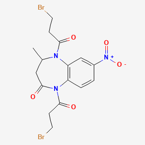 1,5-BIS(3-BROMOPROPANOYL)-4-METHYL-7-NITRO-2,3,4,5-TETRAHYDRO-1H-1,5-BENZODIAZEPIN-2-ONE