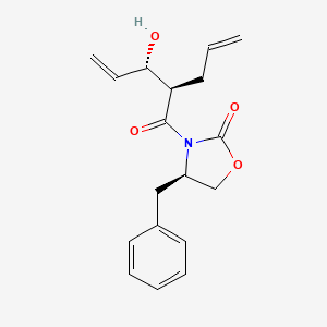 molecular formula C18H21NO4 B589247 (4R)-3-[(2R,3S)-3-Hydroxy-1-oxo-2-(2-propen-1-yl)-4-penten-1-yl]-4-(phenylmethyl)-2-oxazolidinone CAS No. 1005006-69-8