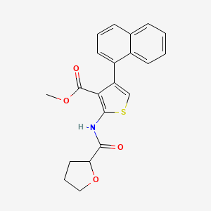 molecular formula C21H19NO4S B5892482 Methyl 4-(naphthalen-1-yl)-2-[(tetrahydrofuran-2-ylcarbonyl)amino]thiophene-3-carboxylate 