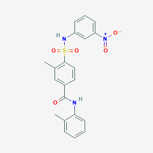 3-methyl-N-(2-methylphenyl)-4-[(3-nitrophenyl)sulfamoyl]benzamide