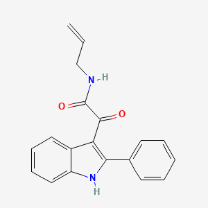 molecular formula C19H16N2O2 B5892518 2-oxo-2-(2-phenyl-1H-indol-3-yl)-N-(prop-2-en-1-yl)acetamide 