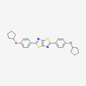 molecular formula C26H26N2O2S2 B5892543 BIS[4-(CYCLOPENTYLOXY)PHENYL]-[1,3]THIAZOLO[5,4-D][1,3]THIAZOLE 