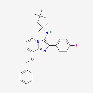 8-(benzyloxy)-2-(4-fluorophenyl)-N-(2,4,4-trimethylpentan-2-yl)imidazo[1,2-a]pyridin-3-amine