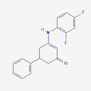 molecular formula C18H15F2NO B5892555 3-[(2,4-difluorophenyl)amino]-5-phenylcyclohex-2-en-1-one 