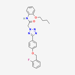 molecular formula C26H26FN5O3 B5892563 N-(2-BUTOXYPHENYL)-2-(5-{4-[(2-FLUOROPHENYL)METHOXY]PHENYL}-2H-1,2,3,4-TETRAZOL-2-YL)ACETAMIDE 