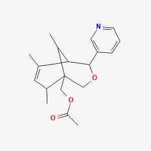 [6,8,9-Trimethyl-4-(pyridin-3-YL)-3-oxabicyclo[3.3.1]non-6-EN-1-YL]methyl acetate