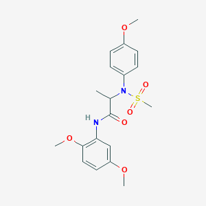 molecular formula C19H24N2O6S B5892606 N-(2,5-dimethoxyphenyl)-2-(4-methoxy-N-methylsulfonylanilino)propanamide 