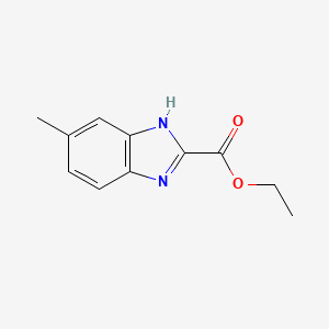 molecular formula C11H12N2O2 B589261 ethyl 6-methyl-1H-benzimidazole-2-carboxylate CAS No. 144167-46-4