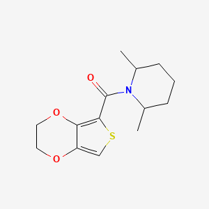 molecular formula C14H19NO3S B5892618 2,6-DIMETHYL-1-{2H,3H-THIENO[3,4-B][1,4]DIOXINE-5-CARBONYL}PIPERIDINE 