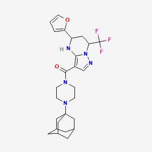 [4-(1-ADAMANTYL)PIPERAZINO][5-(2-FURYL)-7-(TRIFLUOROMETHYL)-4,5,6,7-TETRAHYDROPYRAZOLO[1,5-A]PYRIMIDIN-3-YL]METHANONE