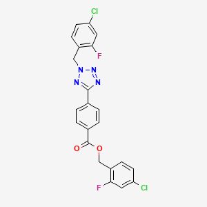 (4-CHLORO-2-FLUOROPHENYL)METHYL 4-{2-[(4-CHLORO-2-FLUOROPHENYL)METHYL]-2H-1,2,3,4-TETRAZOL-5-YL}BENZOATE