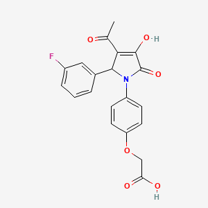 2-{4-[3-acetyl-2-(3-fluorophenyl)-4-hydroxy-5-oxo-2,5-dihydro-1H-pyrrol-1-yl]phenoxy}acetic acid