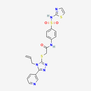 2-{[4-(PROP-2-EN-1-YL)-5-(PYRIDIN-3-YL)-4H-1,2,4-TRIAZOL-3-YL]SULFANYL}-N-{4-[(1,3-THIAZOL-2-YL)SULFAMOYL]PHENYL}ACETAMIDE