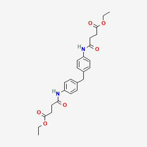 ETHYL 3-[(4-{[4-(4-ETHOXY-4-OXOBUTANAMIDO)PHENYL]METHYL}PHENYL)CARBAMOYL]PROPANOATE