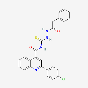 2-(4-CHLOROPHENYL)-N~4~-{[2-(2-PHENYLACETYL)HYDRAZINO]CARBOTHIOYL}-4-QUINOLINECARBOXAMIDE