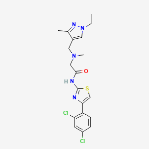 N-[4-(2,4-dichlorophenyl)-1,3-thiazol-2-yl]-N~2~-[(1-ethyl-3-methyl-1H-pyrazol-4-yl)methyl]-N~2~-methylglycinamide