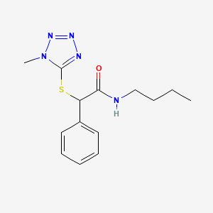 molecular formula C14H19N5OS B5892743 N-butyl-2-[(1-methyl-1H-tetrazol-5-yl)thio]-2-phenylacetamide 