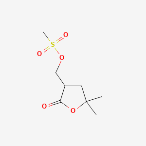 molecular formula C8H14O5S B589276 (5,5-Dimethyl-2-oxotetrahydro-3-furanyl)methyl methanesulfonate CAS No. 154750-22-8