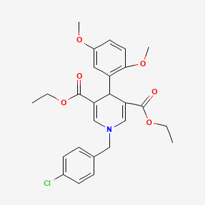 3,5-DIETHYL 1-[(4-CHLOROPHENYL)METHYL]-4-(2,5-DIMETHOXYPHENYL)-1,4-DIHYDROPYRIDINE-3,5-DICARBOXYLATE