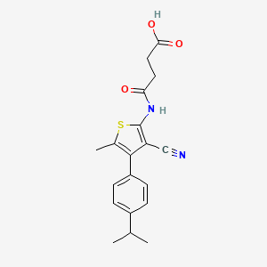 4-{[3-cyano-4-(4-isopropylphenyl)-5-methyl-2-thienyl]amino}-4-oxobutanoic acid